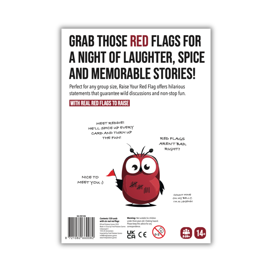 Raise Your Red Flag Party Game Original Edition - New Design