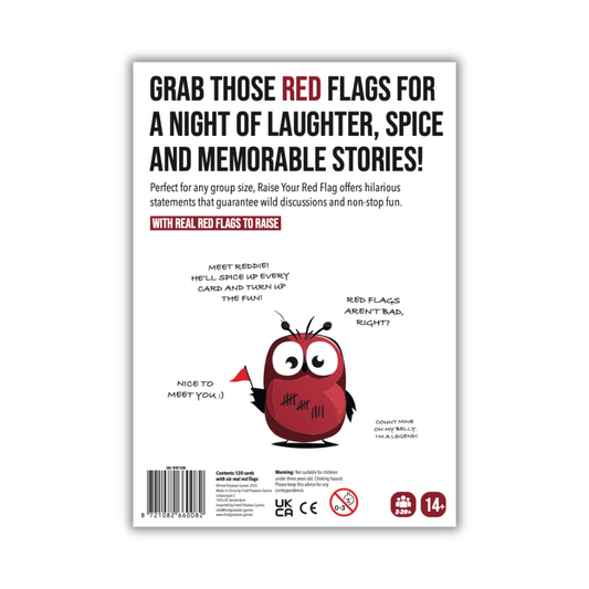 Raise Your Red Flag Party Game Original Edition - New Design