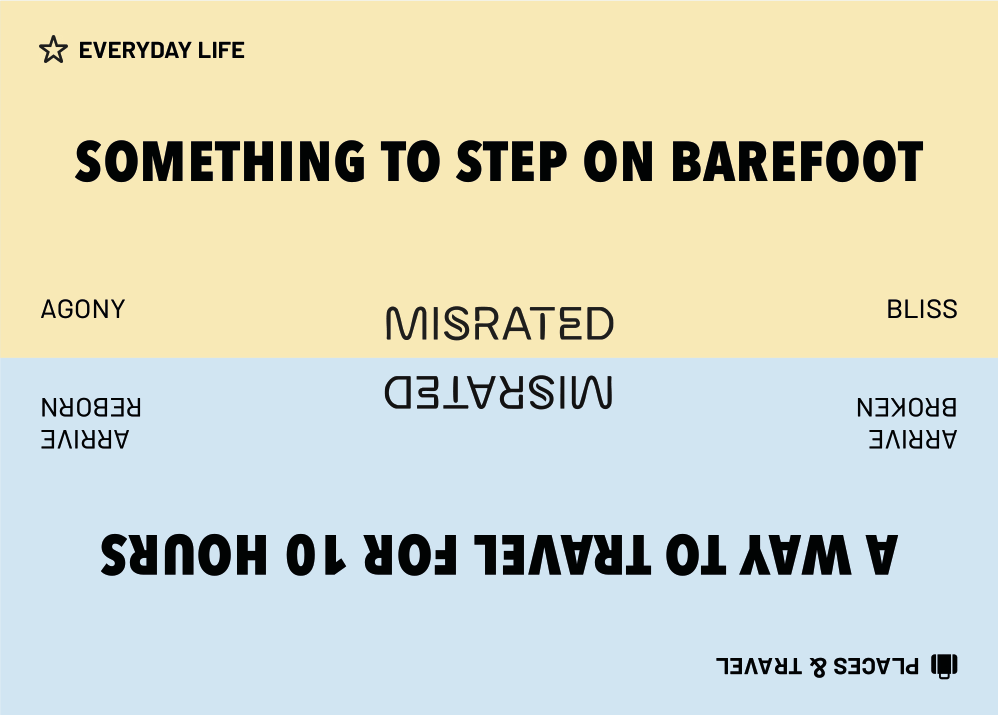 Complete original MISRATED prompt cards, each with two opposing questions